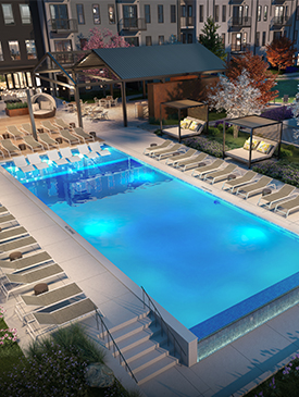 Rendering of Sylo's in ground luxury pool.