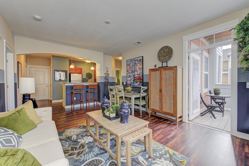 Apartment living room in Zionsville