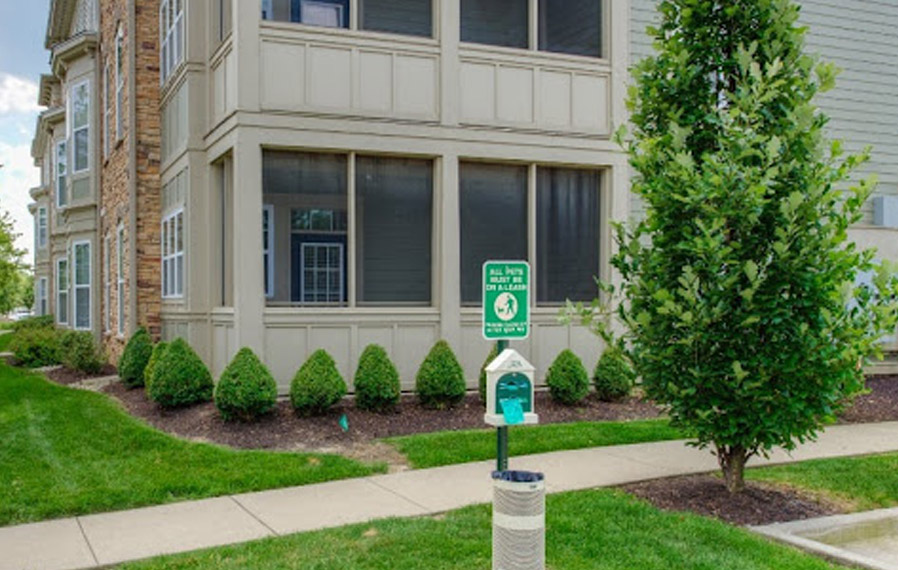 Dog park at Zionsville apartments.